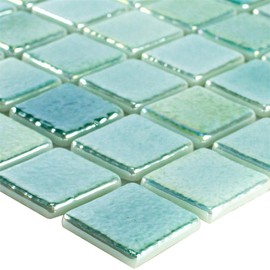McNeal Glass Swimming Pool Mosaic Tiles Mat Turquoise 25 Bath Hammam Steam Shower