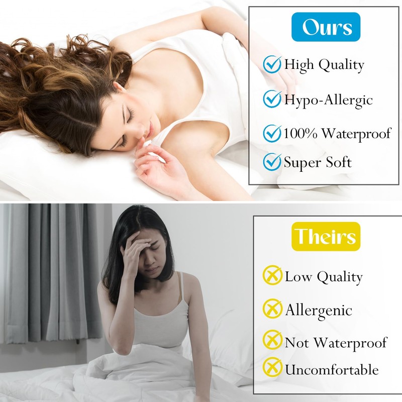 Sunshine Comforts Microfiber Quilted Waterproof Small Double Mattress Protector, 30cm