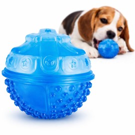 PETSMORE  Pelota Masticable para Perros  Juguete Mordedor Chillón de Goma  Dos Texturas Diferentes  Ideal para Perros Pequeños y Medianos  Reduce...  