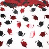 Vofrise Black Red Graduation Confetti 2025 Congrats Grad Caps Confetti
