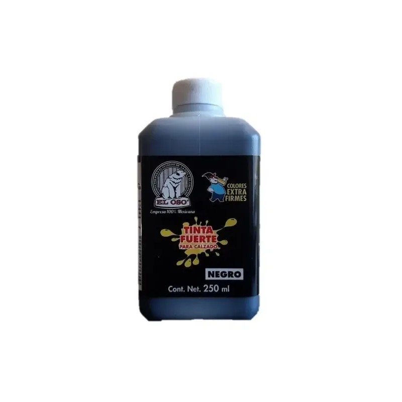 Tinta Fuerte Color Negro El Oso 250ml