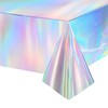 Greatril Iridescent Party Table Cloths Disposable Tablecloth for Mermaid/Under Sea/Ocean