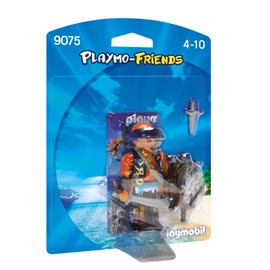 Playmobil 9075 Collectable Playmo-Friends Pirate with Shield, Fun Imaginative Role-Play, PlaySets Suitable for Children Ages 4+