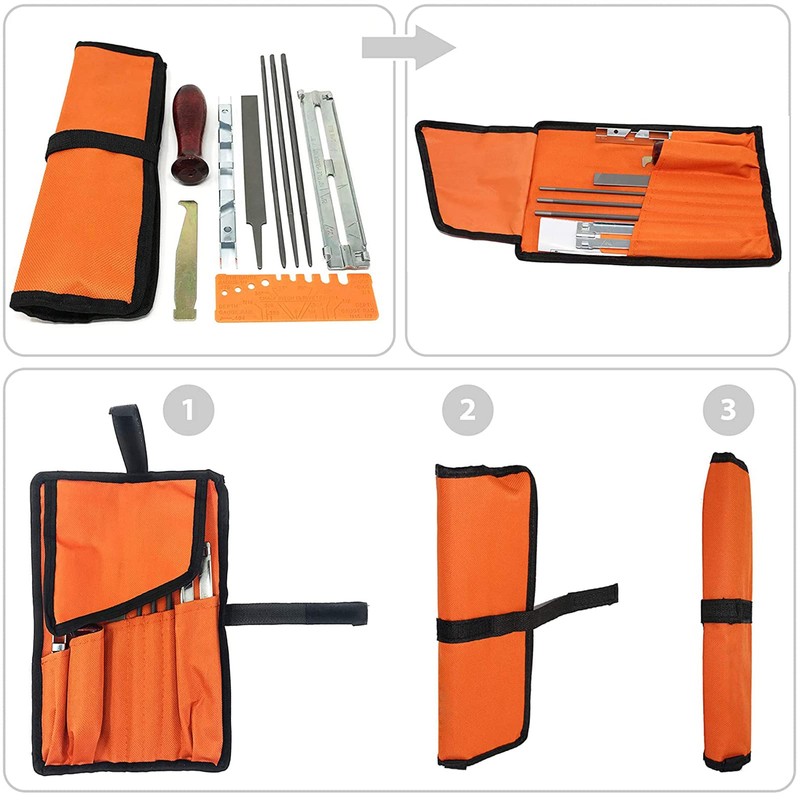Chainsaw Sharpener File Set, 10 Pieces Chainsaw Chain Universal Sanding