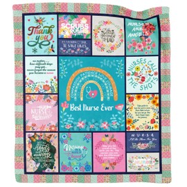 Akoigun Nurse Gifts for Women, Mothers Day Birthday Gifts for Nurses Throw Blanket 50"X60", Rn Gifts for New Nurses Practitioner, Nursing Student Graduation Retirement Gifts, Nurse Week Day Gifts