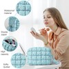 Rtickuio Cotton Quilted Makeup Bag,Large Makeup Bag,Cute Cloud Toiletry Bag,Portable