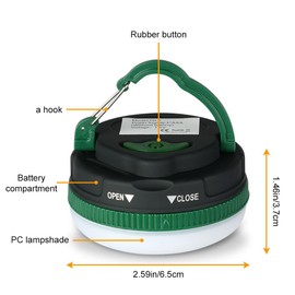 Flintronic Camping Lamp, LED Camping Lantern, 5 Modes SOS Light Modes, Waterproof Camping Light, Mini Tent Lamp, Portable & Handy, Emergency Set for Outdoor Hiking Camping Emergency Hiking Fishing