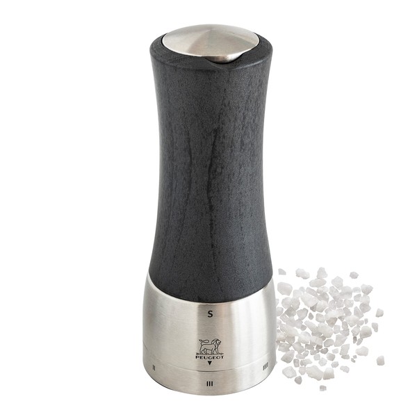 Peugeot - Madras u'Select Manual Salt Mill - Adjustable Grinder - Stainless Steel and Beechwood, Graphite, 16 cm