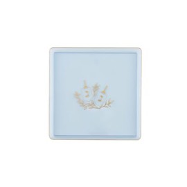 7.75" inch Square Plastic Plates Heavy Duty Plastic Hanukkah Dinner Plates with Blue Gold Chanukah Design Hanukkah Party Disposable Salad Plate China Like Plastic Dessert Plate Chanuka (16)