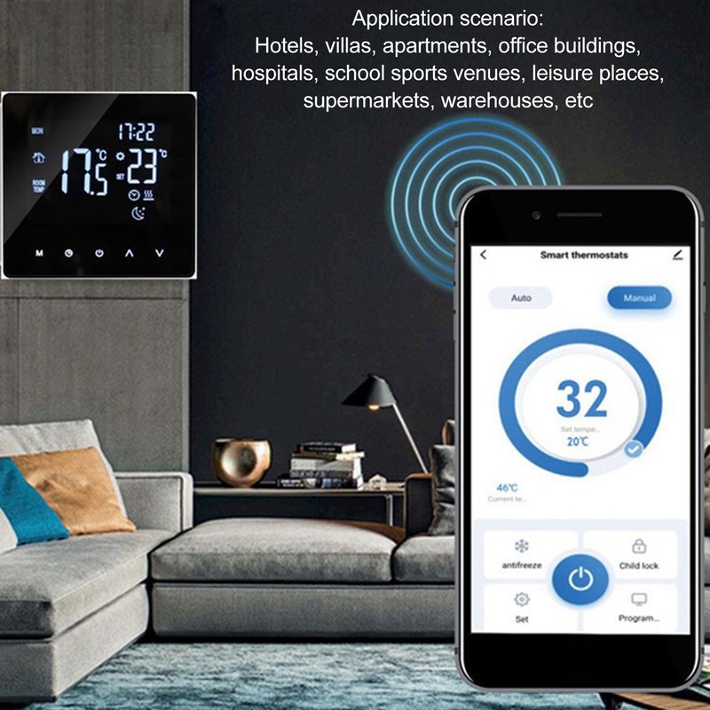 Thermostat APP Dual Display Temperature Controller for Floor Heating with