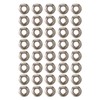 40pcs M10x1.25mm Hxagonal Flange Nuts Stainless Steel Rust Resistant Fine