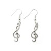 Miniblings Earrings Silver Treble Clef Piano Music Smock
