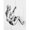 1x Antique Silver Climber Left-handed Handmade Climbing Man with Wire