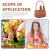 ABOOFAN Easter Basket with Handle Bunny Easter Woven Basket Picnic