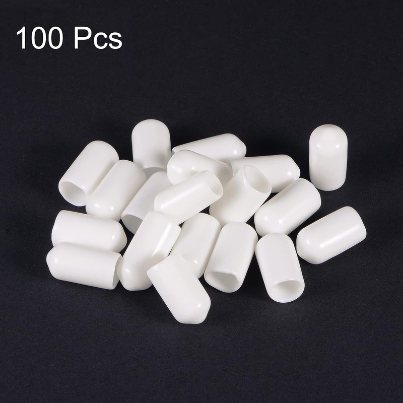 Boxonly 100pcs Rubber End Caps 8mm ID Vinyl Round End