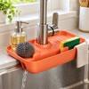 Silicone Sink Faucet Splash Guard with Drain Rack and Sponge