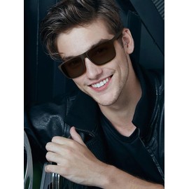 DIUWEU Polarised Sunglasses Mens Womens,Classic Fashion Sun Glasses for Driving Fishing Cycling Running,Anti Glare Ultralight TR90 Square Frame UV400 Protection