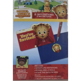 Daniel Tiger's Neighborhood Birthday Party Supplies 8 Postcard Invitations NIP
