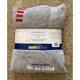 Life is Good Ladies 3 Piece PJ Set Tee Pants Shorts Pajamas Purple Coffee XL