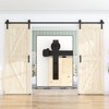 WINSOON 13FT Antique Double Sliding Barn Door Hardware Roller Track