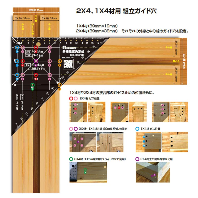 Bigman BM-MSR180 Multifunctional Right Angle Ruler, 7.1 inches (180 mm)