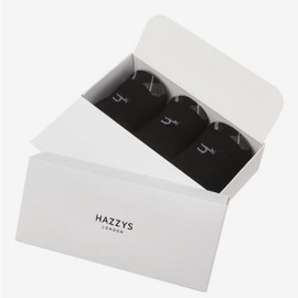 Hazzys (대구신세계)HAZZYS 블랙 체크배색 면혼방 중목양말3종세트 HJSS4F153WT (DAEGU SHINSEGAE) HAZZYS Black Check Pattern Blended Cotton Mid-Calf Socks 3-Piece Set HJSS4F153WT