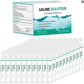 Paquete de 90 unidades de solución salina fisiológica portátil, solución salina isotónica estéril, solución hidratante suave y de limpieza de ojos, em