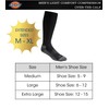 Dickies Men's Light Comfort Compression Over-The-Calf Socks, Black (4 Pairs),