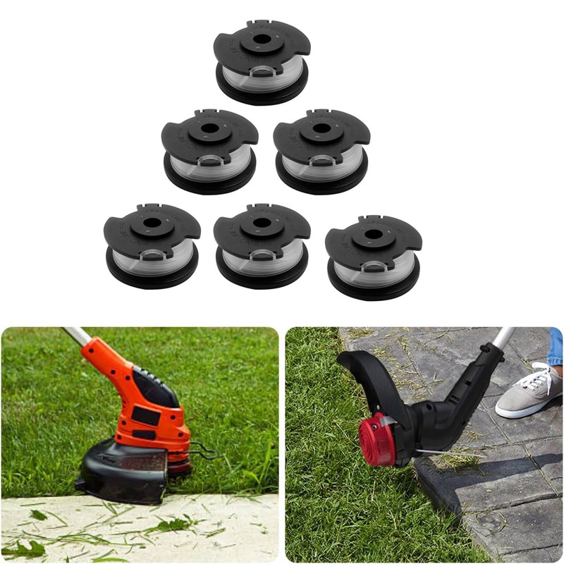 6pcs 0.065" 17ft Replacement Trimmer Spool Compatible with Hyper Tough,Weed