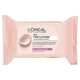 L'Oreal Paris Fine Flowers Cleansing Wipes-Dry and Sensitive Skin x25