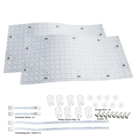 Sryoulux 2pcs cuttable LED Backlight Sheet White Color Backlit Flexible 19X9.5 inch for Translucent countertop,Marble,Onyx,Quartz,Granite,Light Box,Signage,Billiard,Poolroom (6000K Cool White Color)