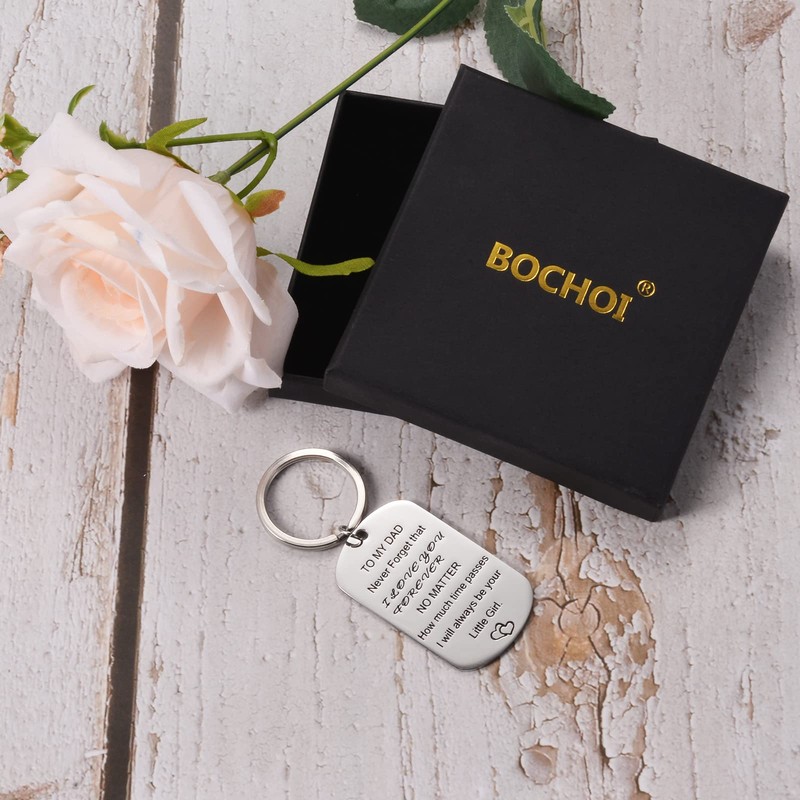 BOCHOI Dad Keyring for Stepdad Dad from Daughter Son Dad