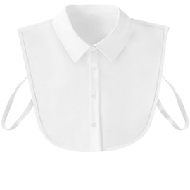 Lixdrem Women's White Fake Collar Shirts, Versatile Detachable Collar Blouse, Half Shirts Collar Dickey White Collar Peter Pan Faux Collar for Women & Girls