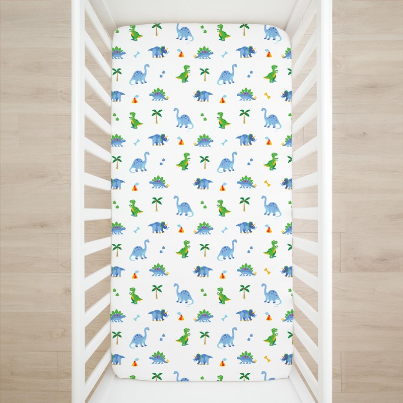Wildkin Fitted Crib Sheet, Dinosaur Land