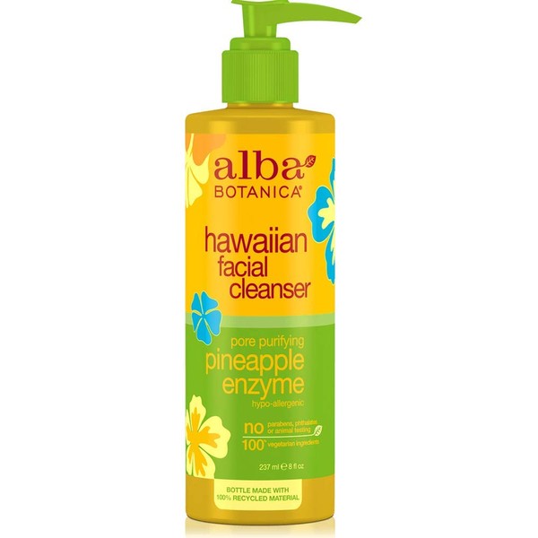 Alba Botanica Hawaiian Facial Cleanser, Pineapple Enzyme 8 oz (Pack of 5)