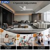 CJOY Ceiling Fan with Lights, 52 Inch Low Profile Ceiling