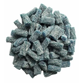 Smarty Stop Sour Licorice Twist Bite Gummy Candy/Twisteroos Pectin Filled Licorice Sour Gummies (Blue Raspberry, 2.2 Pound (Pack of 1))