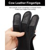 SUJAYU 3 Finger Archery Glove, Leather Fingers Protector Shooting Gloves