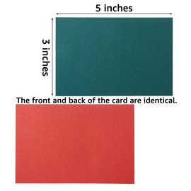 50 Sheets Christmas Red Green Blank Cardstock Paper Thick Cards for Christmas Card Making (3x5 inches)