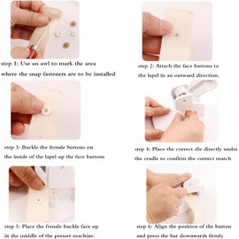 YICBOR Table top No-Sew Snap Button Fastener Hand Press Machine, Pressbutton Installation Tool with 1pcs Awl, 1pcs Buckle Removal Plier and Dies in 4 Sizes for Plastic Snap Fasteners Setting Tools