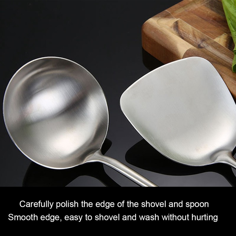 4Pcs/Set 304 Stainless Steel Rosewood Cooking Utensils Cookware Set Kitchen
