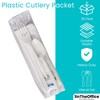 1InTheHome Plastic Utensils Individually Wrapped, Plastic Cutlery Packets, Spoons And