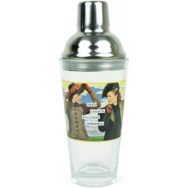 Anne Taintor Stainless Steel Cocktail Martini Shaker Five O'clock Somewhere 5pm