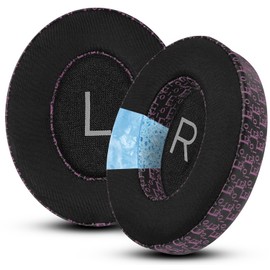 Headphones Replacement Ear Pads, for Bose Noise Cancelling Headphones 700（NC700） Replacement Earpads, Breathable Ice Sensation Sports Fabric, High-Density Noise Cancelling Foam - Black Pink Pattern