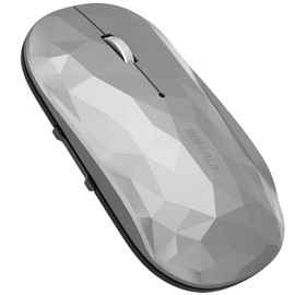 Buffalo Wireless Mobile Mouse, Bluetooth, FLEXUS, Thin, Lightweight, 5 Buttons, Wireless Quiet, BlueLED, MIL Standard Compliant, DPI Switching (600/1200), Presentation Mode, Power Saving Mode,