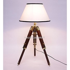Nauticalmart Antique Royal Nautical Wood Tripod Table Lamp
