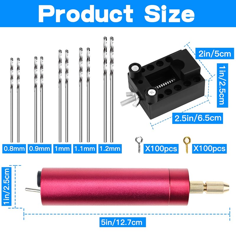 YOLUFER Electric Mini Drill with 10 Pcs Twist Drills Bits