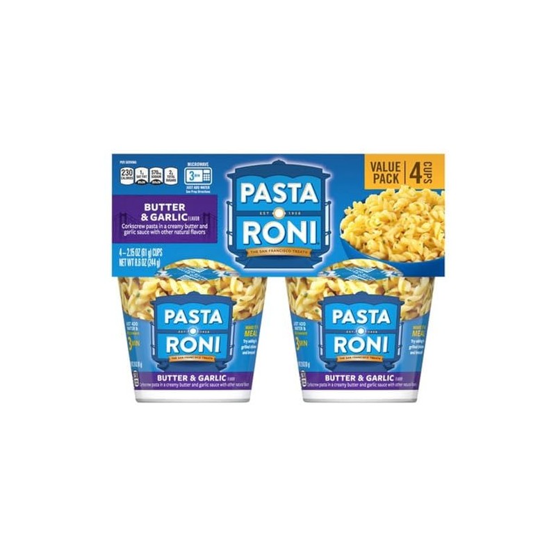 Pasta Roni 4pk Cups - Butter Garlic