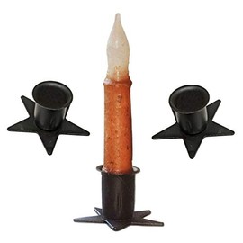 Saving Shepherd 3 Star Candle Holder Set - Wrought Iron Country Metal Stars by Amish Blacksmith Lancaster Pennsylvania USA