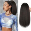 MODSIGHT Yaki Straight Ponytail Extension for Black Women, 14 Inch